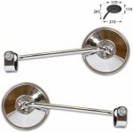 Zrcátko na motorku se sponou pro uchycení na řídítka, chromová univerzální - 1 ks | Zboží Auto