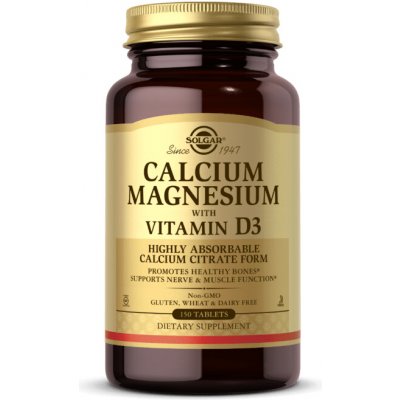 Solgar Vápník a hořčík s vitaminem D3 150 tablet – Hledejceny.cz