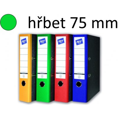 Hit Office pořadač pákový KV8R A4 75 mm zelený – Zboží Živě