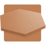Akustický panel šestiúhelník hnědý 50x50 cm tloušťka 3cm hexagon – Hledejceny.cz