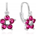 AGATO Jemné kytičkové náušnice se zirkony AGT-ED001BF – Zboží Mobilmania