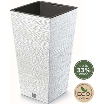 Prosperplast Květináč FURU SQUARE 29,5 cm bílý – Zboží Dáma