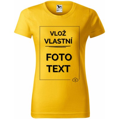 Dámské tričko s potiskem Žlutá – Zboží Dáma Dámské tričko s potiskem Žlutá – Zboží Dáma
