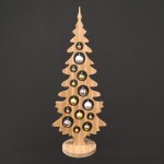 Amadea Dekorace vánoční strom na podstavci s koulemi přírodní 100 x 40 cm český výrobek – Hledejceny.cz