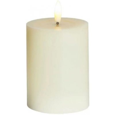 SIRIUS LED svíčka na baterie vosková Sille Ivory, Ø 7,5 × 10 cm, bílá, 2× AA – Hledejceny.cz