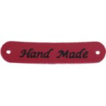 Pro Háčkování Hand Made, oválná koženková cedulka červená 10x48 mm – Hledejceny.cz