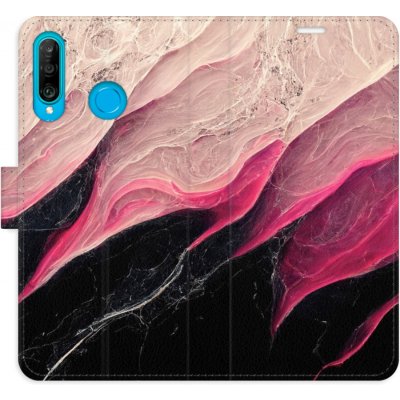 Pouzdro iSaprio Flip s kapsičkami na karty - BlackPink Marble Huawei P30 Lite – Zbozi.Blesk.cz