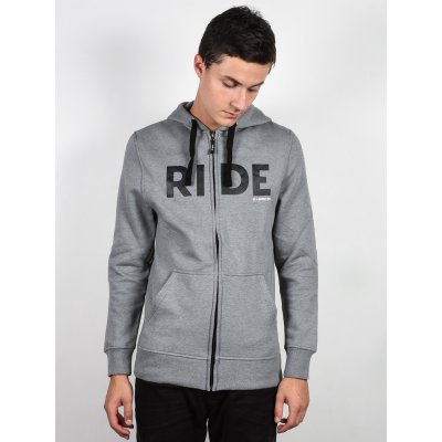 Ride Logo Full Zip mikina šedá – Zboží Mobilmania