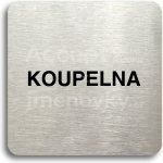 ACCEPT Piktogram koupelna - stříbrná tabulka - černý tisk bez rámečku – Hledejceny.cz