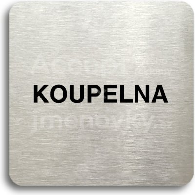 ACCEPT Piktogram koupelna - stříbrná tabulka - černý tisk bez rámečku – Hledejceny.cz