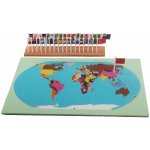 Montessori Svět mapa s vlajkami – Hledejceny.cz