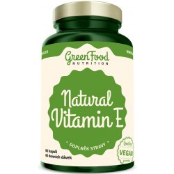 Greenfood Nutrition Přírodní Vitamín E 60 kapslí