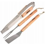 TMX Nářadí grilovací BBQ nerez, dřev.ruk., sada 3díl. – Zboží Dáma