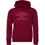 Umbro LARGE logo HOODIE ESSENTIALS mikina vínová – Zboží Mobilmania