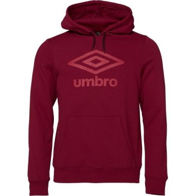 Umbro LARGE logo HOODIE ESSENTIALS mikina vínová – Zboží Mobilmania