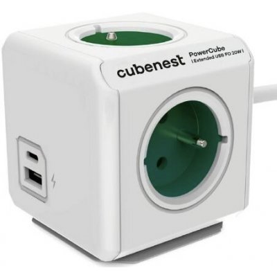 Cubenest PowerCube Extended USB A+C PD 20 W Green 6974699970996 – Hledejceny.cz