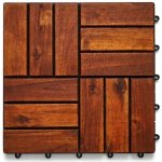 Ice Wood Akáciové dřevěné dlaždice 30 × 30 cm 11 ks, golden teak – Zboží Dáma