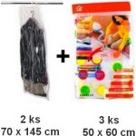 Gacek Vakuové pytle 3 ks 50x60cm + 2 ks závěsné vakuové pytle 70x145 cm – Zboží Dáma