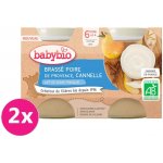 Babybio Brassé z kravského mléka hruška skořice 2 x 130 g – Zboží Dáma