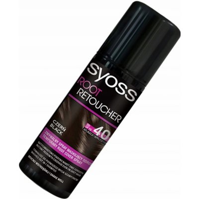 Syoss Root Retoucher tónovací barva na odrosty ve spreji Black 120 ml – Zboží Dáma