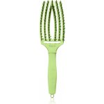OLIVIA GARDEN Finger Brush Green Pistachio kartáč na vlasy masážní 6-řadý střední – Zboží Dáma
