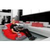 Sedací vak a pytel BeanBag 189x140 duo scarlet rose gray