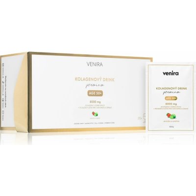 Venira Kolagenový drink 50+ prášek na přípravu nápoje pro krásné vlasy, pleť a nehty Strawberry-Lime 30 ks – Hledejceny.cz