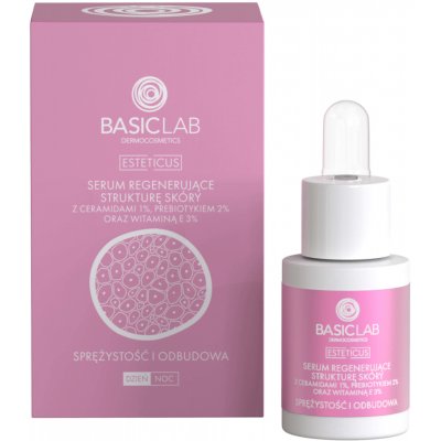 BasicLab Esteticus sérum s ceramidy 1% prebiotikem 2% a vitaminem E 3% 15 ml