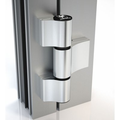 HAHN dveřní závěs 4 AT 3dílný 20/86/58 se šroubovací kotvou, stříbrný elox – Sleviste.cz