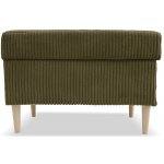 FRONTI Taburet ZANE s úložným prostorem - manšestr - olivový – Sleviste.cz