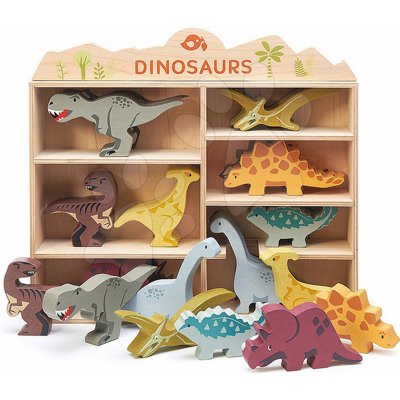 Tender Leaf Toys dřevěná prehistorická zvířata na poličce 24 ks Dinosaurs set – Zboží Mobilmania