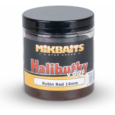 Mikbaits Halibutky v dipu 250ml 14mm Robin Red – Zboží Mobilmania