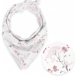 Biante bavlněný šátek Sandra SA-088 vínovo-růžové luční květiny na bílém – Sleviste.cz