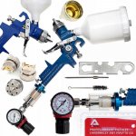 Tagred Lakovací pistole HVLP, redukční trysky 1,4/1,7mm, TA133 – Zboží Mobilmania