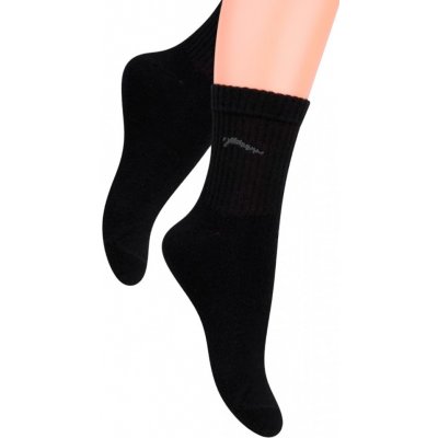 STEVEN klasické ponožky 014 černá