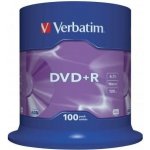 Verbatim DVD+R 4,7GB 16x, spindle, 100ks (43551) – Zboží Živě