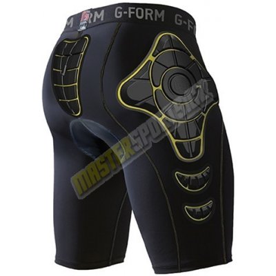 G-Form PRO-B Bike Compression Shorts černá/žlutá – Zboží Dáma