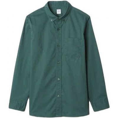 GAP FA24 LS Poplin chlapecká košile tmavě zelená – Zboží Dáma
