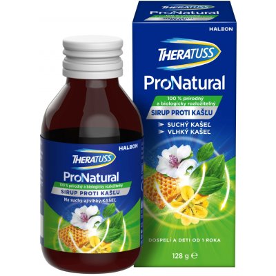 THERATUSS ProNatural sirup na suchý a vlhký kašel s odměrkou 128 g – Hledejceny.cz
