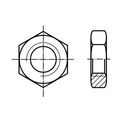 PROFISTYL DIN 439B matice nízká šestihranná nerez A2 jemný závit Varianta: DIN 439B matice nízká 6HR. A2 M30x1,50 – Zboží Mobilmania