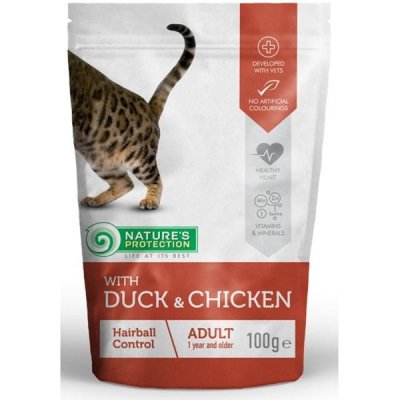 Nature's Protection Cat Hairball duck&chicken 100 g