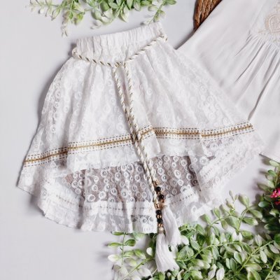 Pracify dívčí krajková sukně slavnostní styl bílá – Hledejceny.cz