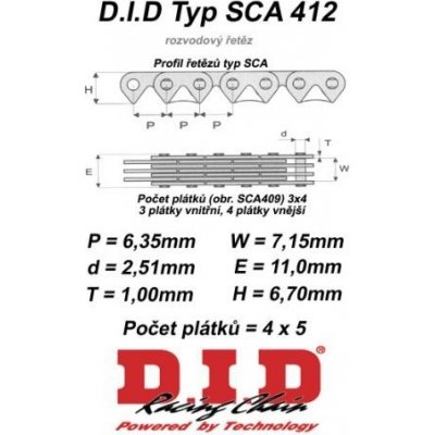 D.I.D Řetězová spojka SCA 412 – Zboží Mobilmania