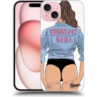 Pouzdro Picasee silikonové Apple iPhone 15 - Crossfit girl - nickynellow černé