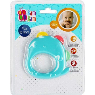 BAM BAM Baby chrastítko a kousátko Slon plast – Zbozi.Blesk.cz