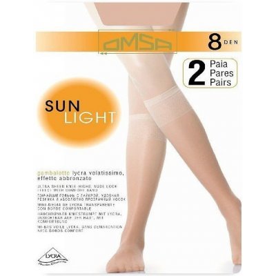 Omsa Sun Light 8 DEN A`2 2-pack podkolenky nero/černá – Zbozi.Blesk.cz