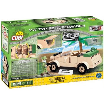 COBI 2402 World War II Velitelský vůz VW typ 82 Kübelwagen