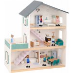 TOOKY TOY Velký dřevěný domeček pro panenky + figurky – Zbozi.Blesk.cz