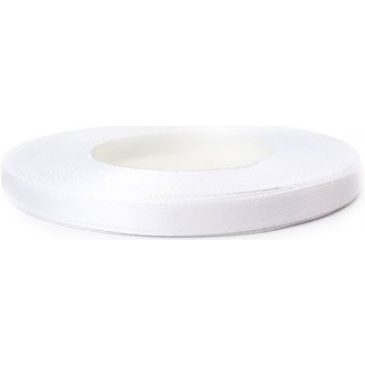 Saténová stuha sněhově bílá 8002 6 mm 30 m – Sleviste.cz