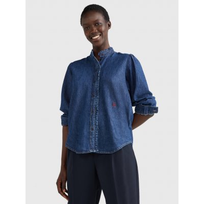 Tommy Hilfiger dámská modrá džínová košile WW0WW36372 – Sleviste.cz